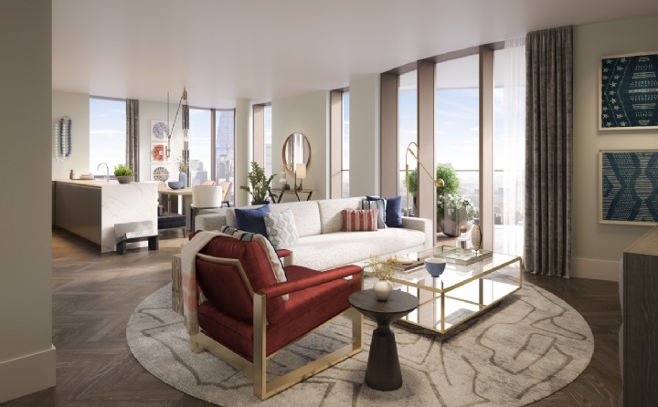 triptych livingroom